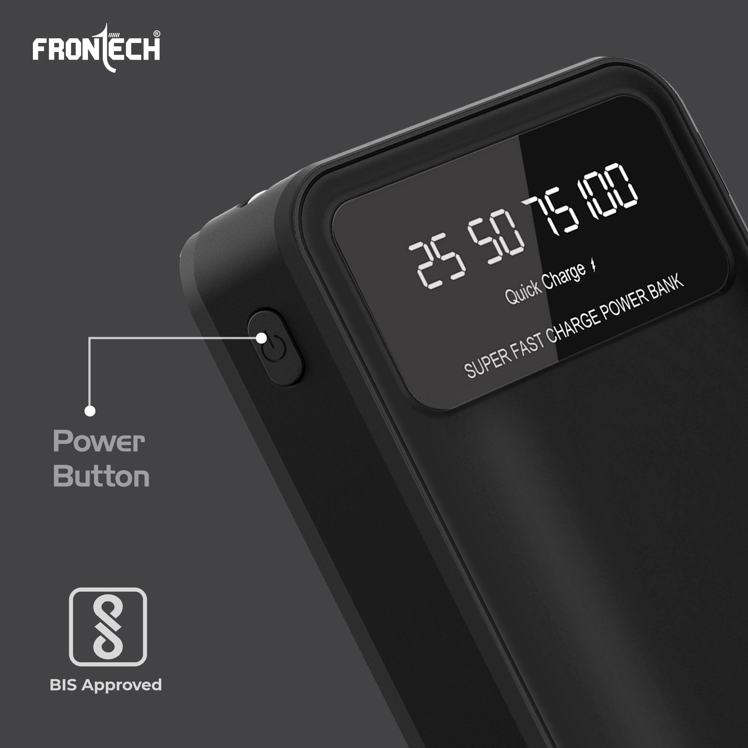 Frontech 20000 mAh Li-Polymer Power Bank with LED Indicator, Dual USB (PB-0008) Frontech 20000 mAh Li-Polymer Power Bank with LED Indicator, Dual USB (PB-0008)